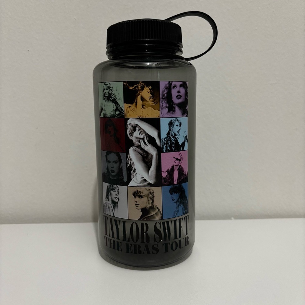 Taylor Swift The Eras Tour Black and Multicolor Water Bottle